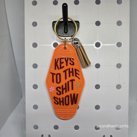 Sassy Double Sided Motel Keychain Keys To.../ FAFO Orange - Picture 3 of 3